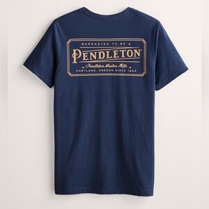 Pendleton Vintage Logo Graphic Tee Navy Gold XL NWT